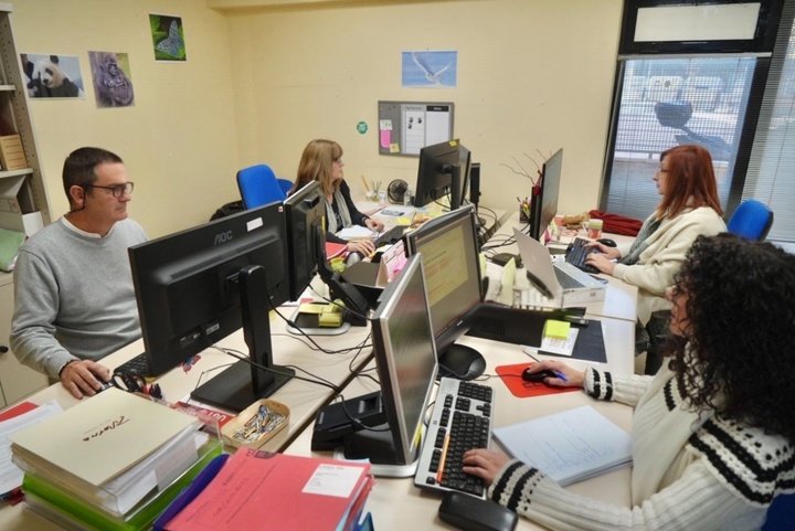 El equipo de profesionales de la unidad de evaluación del Instituto de Acción Social Murcia (IMAS)